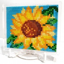 조이십자수 [보석 십자수]직사각컵받침-해바라기 보석 십자수