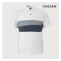 인디안 INDIAN 절개배색 에리형 영무드 티셔츠_MITASXM3411