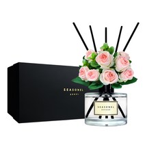 시즈넬 블랙라벨 선물세트 디퓨저 200ml 로얄장미 조화 핑크, 페퍼민트(PEPPER MINT)