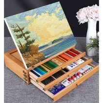 미술용품 이젤 수채화 미술 팔레트 그림 물감 접이식 휴대용