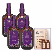 쏘헤어 모로코아르간헤어오일 리파인드 더블케어 에센스 100ml 4병+한달 패키지 파우치(1.5ml*32개), 단품