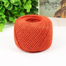 마닐라로프 와이어 안전 밧줄 다채로운 천연 황마 삼베 줄기 끈 2MM 50M/롤 DIY 공예 결혼 선물 포장 장식, 07 Orange Red