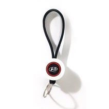 카포카 현대 4버튼 더뉴아반떼AD(18년식~) 실리콘케이스 스마트키 폴딩키 키링 키홀더, 04.현대키링/화이트