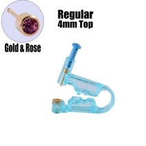 초음파 과일세척기 야채 1/2Pcs 고통 피어싱 도구 기계 키트 스터드 쥬얼리 일회용 무균 귀 유닛 연골 Trag, 22 F22-310_01 1Pc