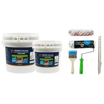 스파이더 후로어 빈티지 바닥인테리어 카페 상가 주차장 수성 에폭시 페인트 3kg 6kg 18kg 투명 / 유색 + 고급형 도구세트, 18kg 백색+고급형 도구세트