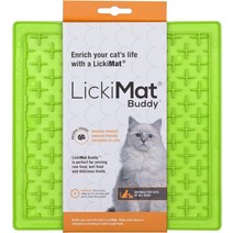 고양이캣휠 캣휠 고양이휠Lickimat 클래식 고양이 슬로우 피더 핥기 매트 지루함 불안, 01 초록색._01 버디