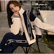 Momolatti 여성용 데일리 루즈핏 트레이닝 투피스 묵히다 세트