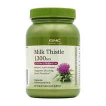 GNC 지엔씨 밀크씨슬 엑스트라 스트렝스 1300 mg 60 타블렛