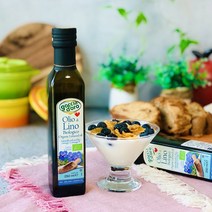 유기농 100% 아마씨유 오일 250ML 냉압착 이탈리아 식물성 오메가3 6 9 오가닉 아마씨드 기름 먹는방법 리놀렌산 영양제 나쁜콜레스테롤내리고 좋은콜레스테롤올리고 영양성분 효능, 1개