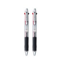 미쓰비시 유니 제트스트림 3색 볼펜 0.38mm, 딥투명, 2개