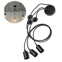 3 헤드 펜던트 램프 조명 빈티지 에디슨 트리플 조절 가능한 DIY 천장 스파이더 E27 전구 벽걸이 샹들리에 모던 시크 다이닝 거실 바