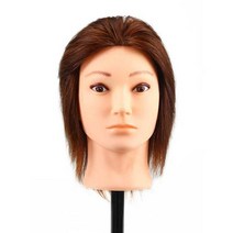 남자 연습용 통가발 숏컷 파마 염색 남성 헤어 모델, 남성 헤어 브라운