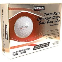 Kirkland signature 커클랜드 시그니처 3피스 우레탄 커버 골프공 커클랜드 골프공, 화이트, 12구