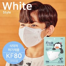 에버프레쉬 에어 새부리형 황사마스크 소형 KF80 화이트, 30개, 1개입