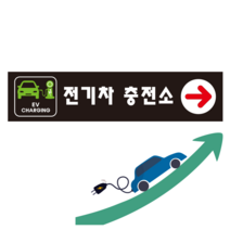 전기차 충전소 검정 스티커 OR 포맥스