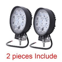 휠체어경사로 48W LED 작업 조명 12V 스팟 투광 빔 오프로드 자동 오토바이 헤드 라이트 4x4 SUV UAZ ATV r, 09 2pieces 27W