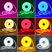 지아이비 LED 네온플렉스 줄조명 아트네온 간판 및 간접 조명 12V 5M, 5M LED 네온플렉스 6(W)X12(H)mm, 아이스블루