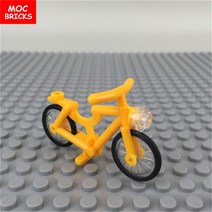 MOC 크롬 자전거 도시 고양이 조립 빌딩 블록 친구, 02 Orange Bicycle