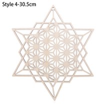 new chakra flower of life natural symbol wood round edge circles 새겨진 코스터 돌 크리스탈 세트 홈 주방 diy 장식 253, 스타일 4-30.5cm