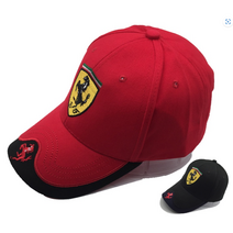 F1 포뮬러 월드챔피언십 팀페라리 레이싱 볼캡 야구모자, 조절가능, 블랙