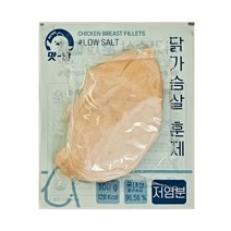 푸드원 냉동 훈제 닭가슴살 저염분, 100g, 30팩