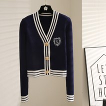 여성 골프웨어 브이넥 골프 니트 가디건