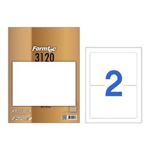폼텍 물류관리용 라벨지 LQ-3120, 2칸, 20개입
