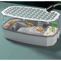 반수생거북이 덮개 거북이집 아크릴 플라스틱 투명, 파란색 트럼펫  패키지 2
