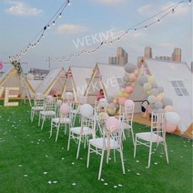 글램핑 텐트 바베큐 루프탑 감성, 1. (객실 유형 흰색) 2 x 2 미터