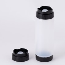 [트렌드커피] 쉐프의 소스통 12oz(350ml) 16oz(470ml) 24oz(710ml) 5개+ 원형 라벨 스티커, 350ml-화이트노즐_5mm 5개+원형 라벨 스티커