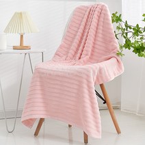 순면 목욕수건 70*140, 물결무늬 면 연한 분말, 70*140±1cm