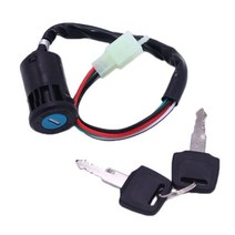 STK 50-125cc PIT 쿼드 먼지 ATV 오토바이 점화 키 스위치, 27cm, 블랙, 금속 플라스틱