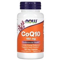 Now Foods (나우 푸드) NOW Foods CoQ10 150mg 베지 캡슐 100정, 4개