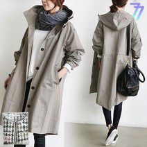 나다운커머스 여성 후드야상자켓 7컬러 봄 가을 아우터 후드 야상 자켓 빅사이즈 99+ 오버핏 캐주얼 데일리룩 데이트룩 이월 이월상품