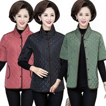 중년여성 누빔 경량 패딩 점퍼 따뜻한 코트 엄마옷 40대50대