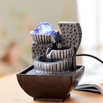 인테리어 실내 인공폭포 사무실오픈 미니분수대 물멍 연못 집들이선물 실내정원만들기 가정용, B