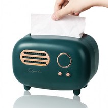 레트로 티슈 두루마리휴지 케이스, 그린, 1개