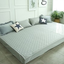 순면누빔 고정밴드 패밀리 침대패드 (Q+Q) 300x200, 상세설명 참조