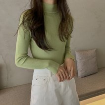 아이엠몽 여성용 베이직 골지 반목 키루나 니트