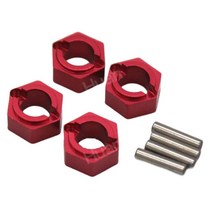 FMS FCX24 1/24 RC 크롤러 자동차용 4Pcs 알루미늄 합금 휠 육각 어댑터 RC 자동차 교체 액세서리, 금