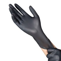 DH 라텍스 소재 일회용 작업용 공업용 니트릴장갑, L, 블랙