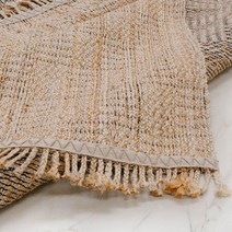 멍석 손으로 짠 황마 인도 라운드 카펫 린넨 바닥 매트 짚 매듭 북유럽 거실 발코니 인