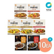 [청정원] 3분 카레여왕/짜장 7종 10개 골라담기, 3분 비프 5개+마늘양파 5개