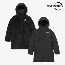 노스페이스 모스버드 양면 리버서블 블랙 롱 패딩 파카 인슐레이티드 보온 아우터 W MOSSBUD INSULATED REVERSIBLE PARKA