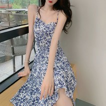 6월 7월 8월 여름 결혼식 하객 패션 원피스 제주도 옷차림 빅사이즈 여성용 쉬폰 드레스 B84