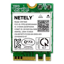 NETELY IEEE 802.11AC Wi-Fi 5 NGFF M2 인터페이스 1200Mbps 어댑터 노트북용 카드 오디오 포함 - OEM DELL 무선 네트워크 DW1820, DW1820NETELY