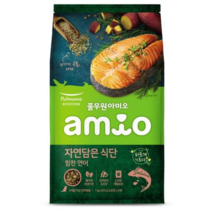 아미오 전연령용 자연담은 식단 강아지 건식사료, 힘찬연어, 1kg, 1개