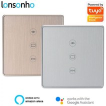 자동블라인드 베란다 커튼 전동 LonsonhoTuya 와이파이 스마트 스위치 Smartlife 무선 원격 제어 금속 프레임 블라인드 작동 알렉사 구글 홈