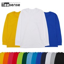 티센스 남여공용 긴팔 20수 라운드 13color