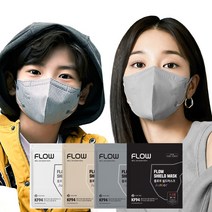 플로우 쉴드마스크 KF94 어린이 마스크 S 소형, 젠틀보이 그레이, 25매